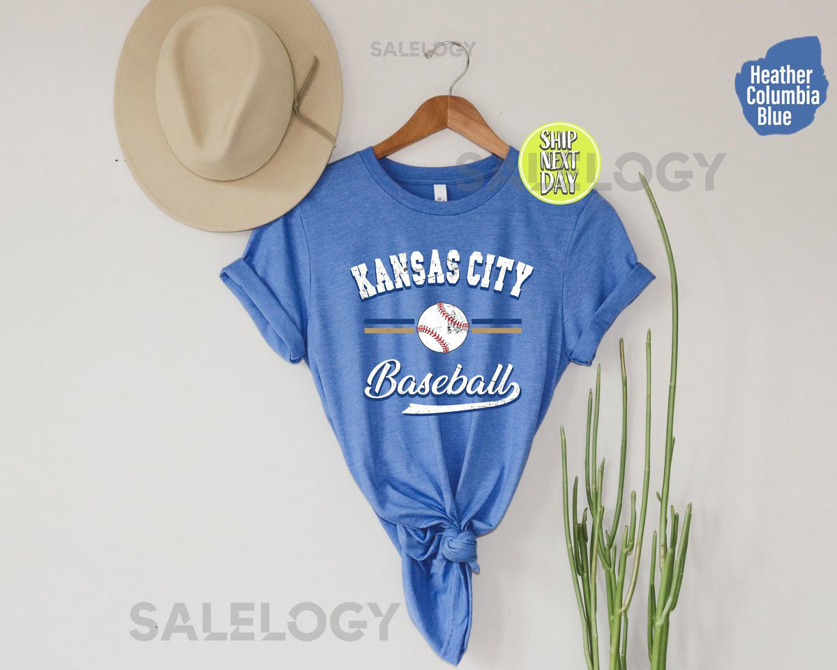 Kansas City Baseball Tshirt Baseball Fans T Shirt Vintage Baseball Tee KC Game Day Shirt Baseball Season Shirt Baseball Mama Gift -S046_353