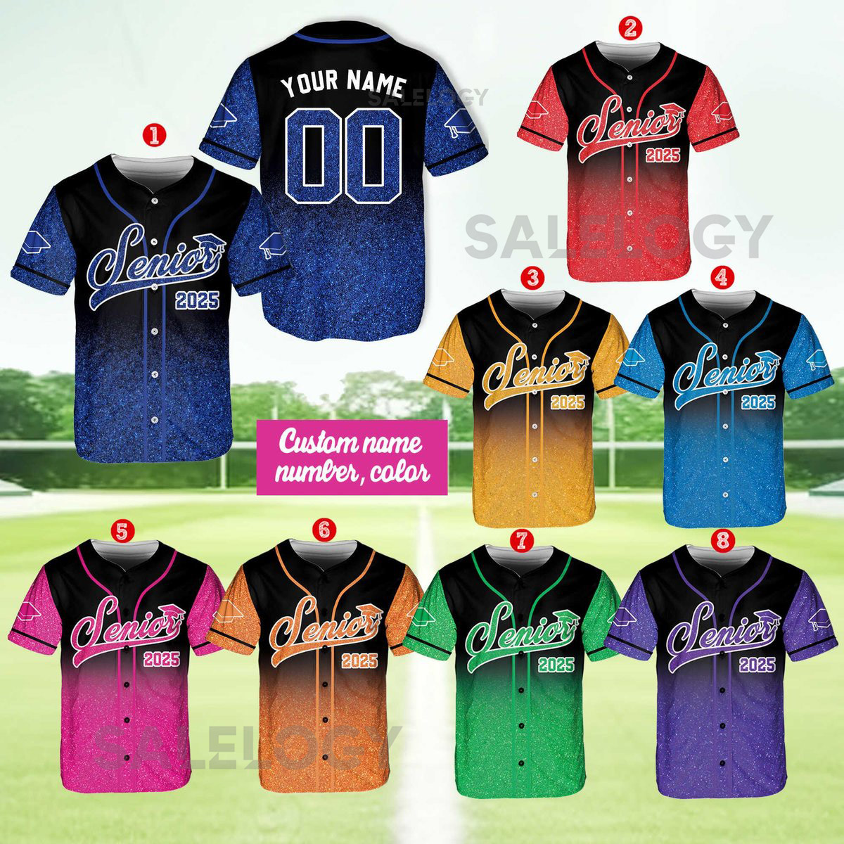 Personalized Senior 2025 Baseball Jersey Custom Class Of 2025 Shirt For Adult Kid Youth Graduation 2025 Jersey Senior 2025 Gifts_350