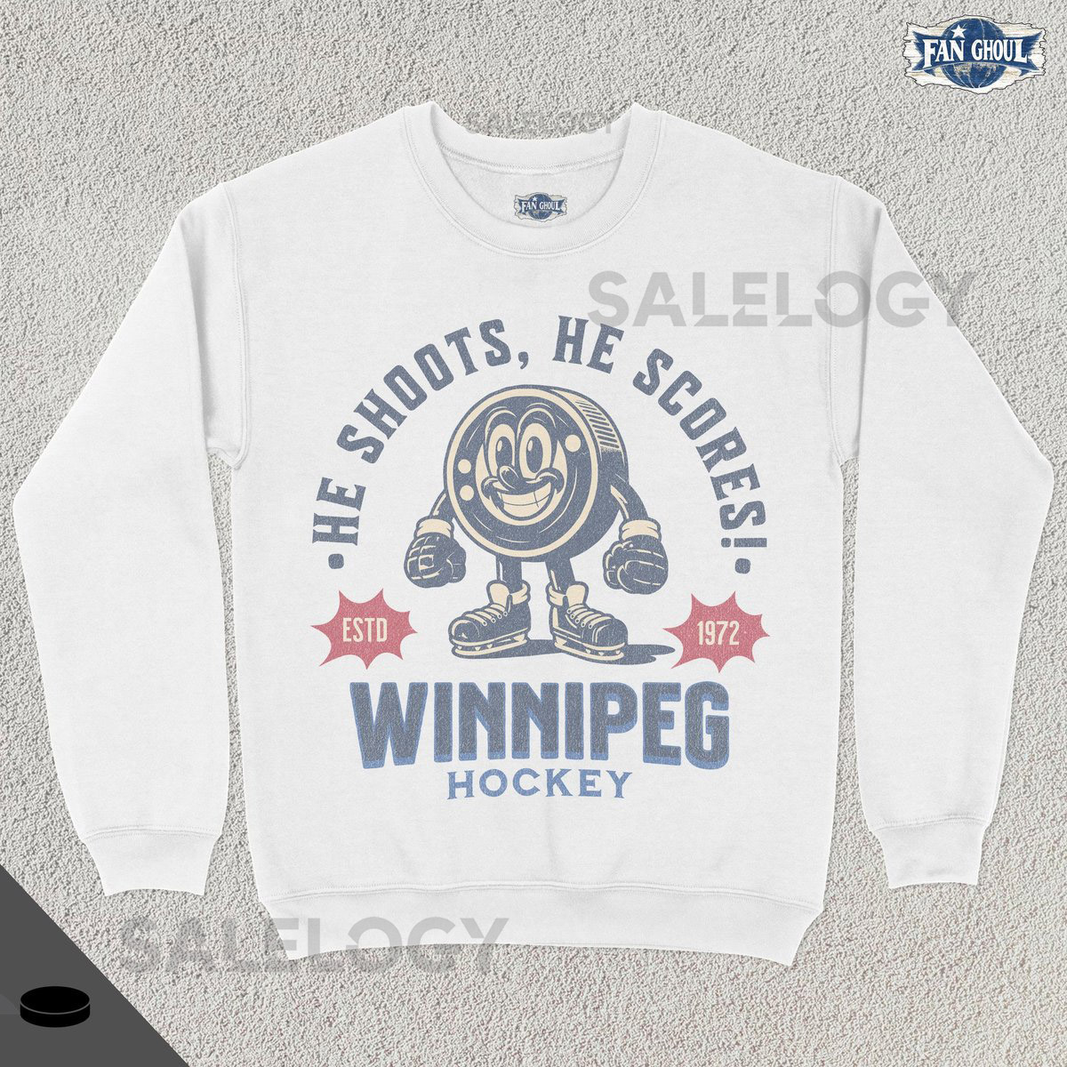Retro Winnipeg Hockey Sweatshirt Vintage 70s Mascot Crewneck Sports Sweater Hockey Fan Gift Hockey Lover Apparel 80s Jet Merch_445