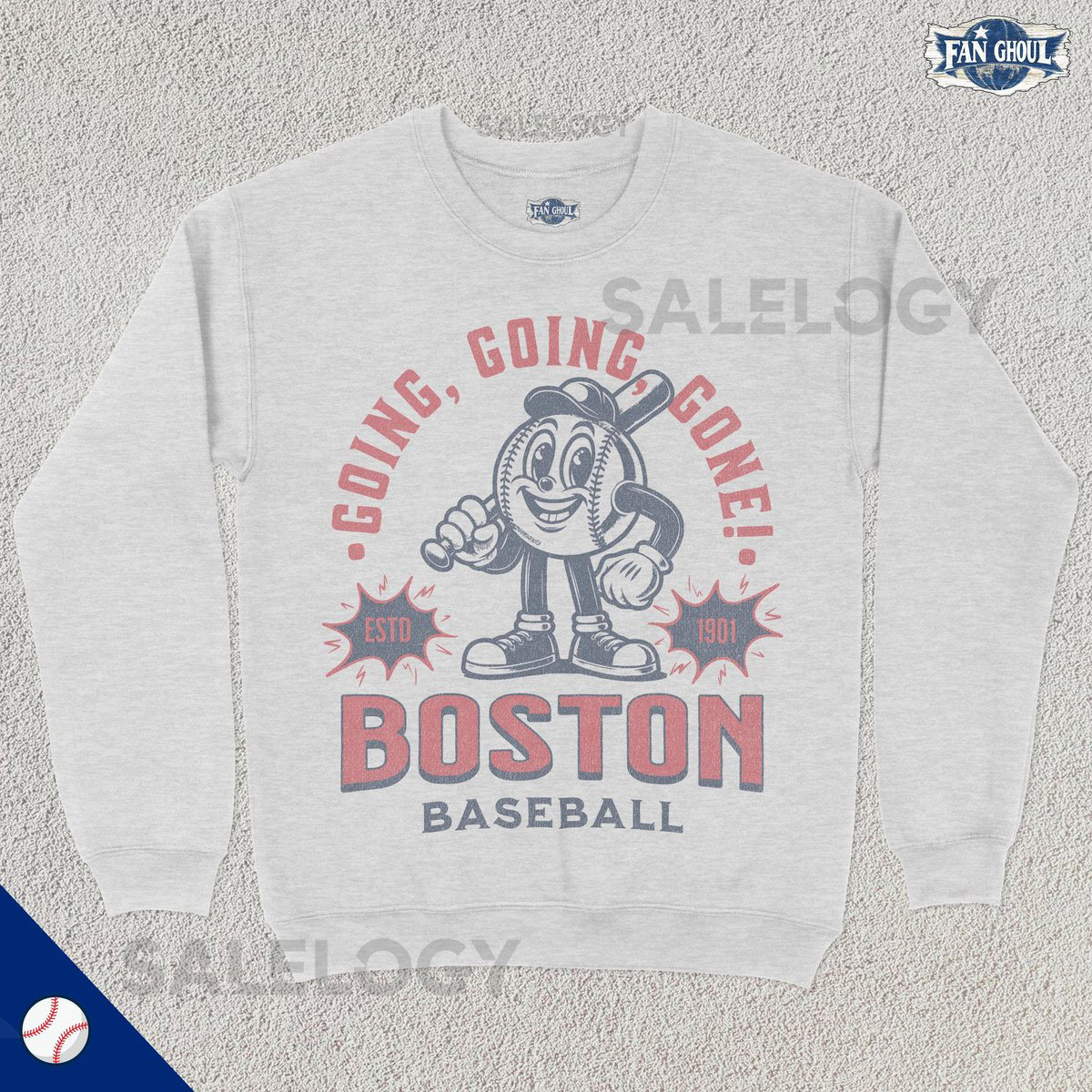 Retro Boston Baseball Sweatshirt Vintage 70s Mascot Crewneck Sports Sweater Baseball Fan Gift Baseball Lover 80s Red Sox Merch_532