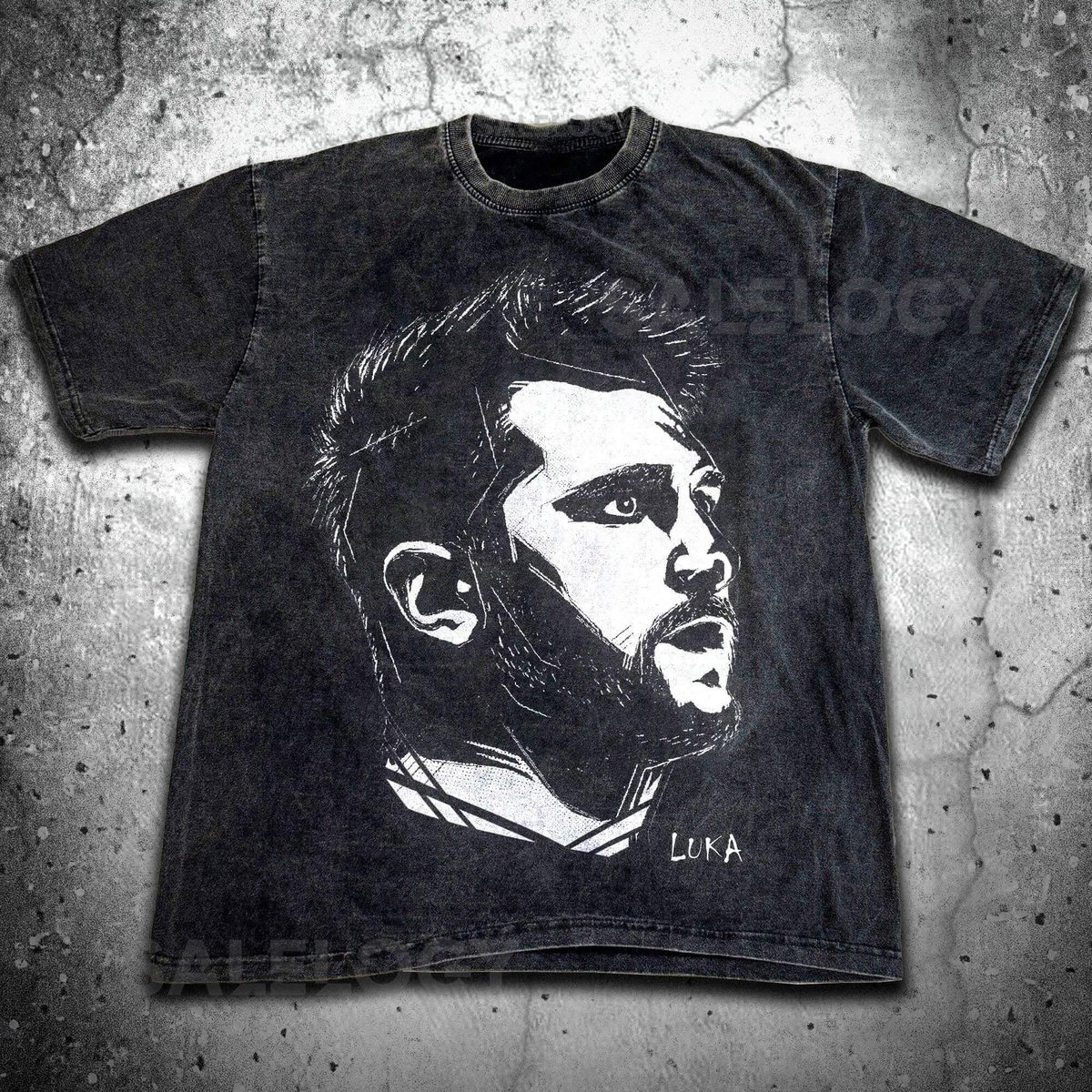 Vintage Luka Doncic Bleached T Shirt Premium Heavyweight Sweatshirt Basketball HoodieUnisex Faded Black Shirt Gift for him Gift for her_124