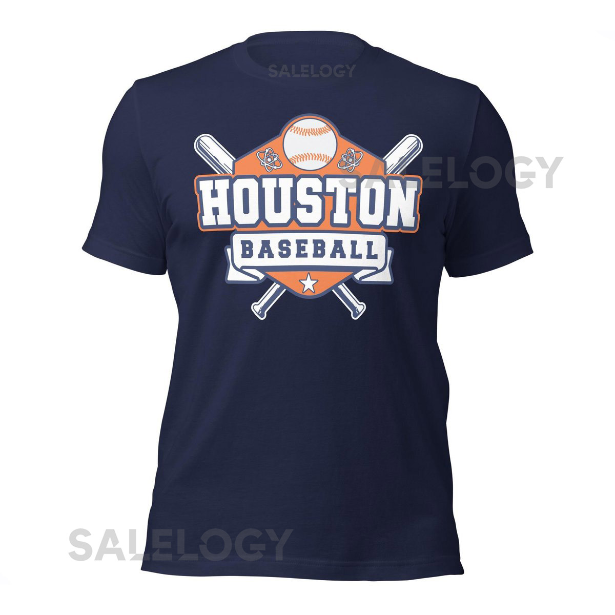 Houston Baseball T-Shirt Vintage Retro Baseball Fan Gift Space City Sports A_212