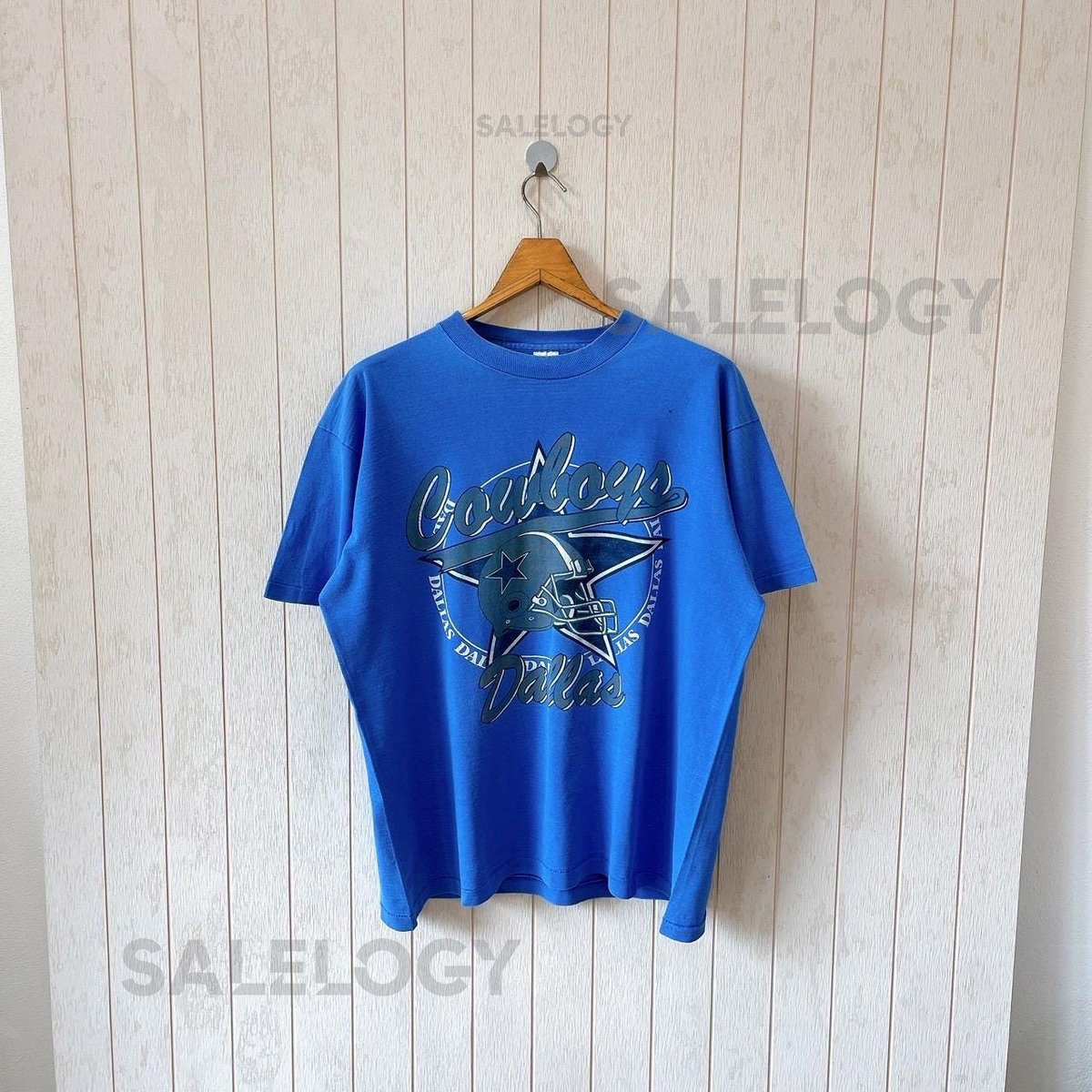 Vintage 90s Dallas Cowboys T-Shirt - NFL Football Blue - Size L_505