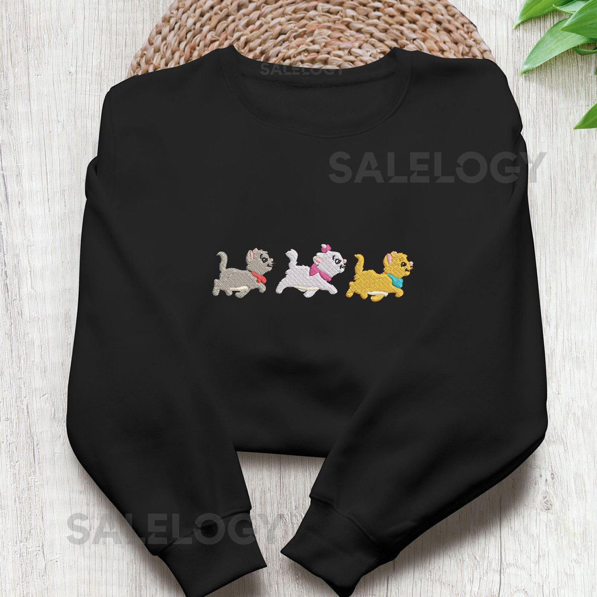 Embroidered The Aristocats Kitten Sweatshirt Cat Lover Shirt Cute Kittens Shirt Cats Shirt_41