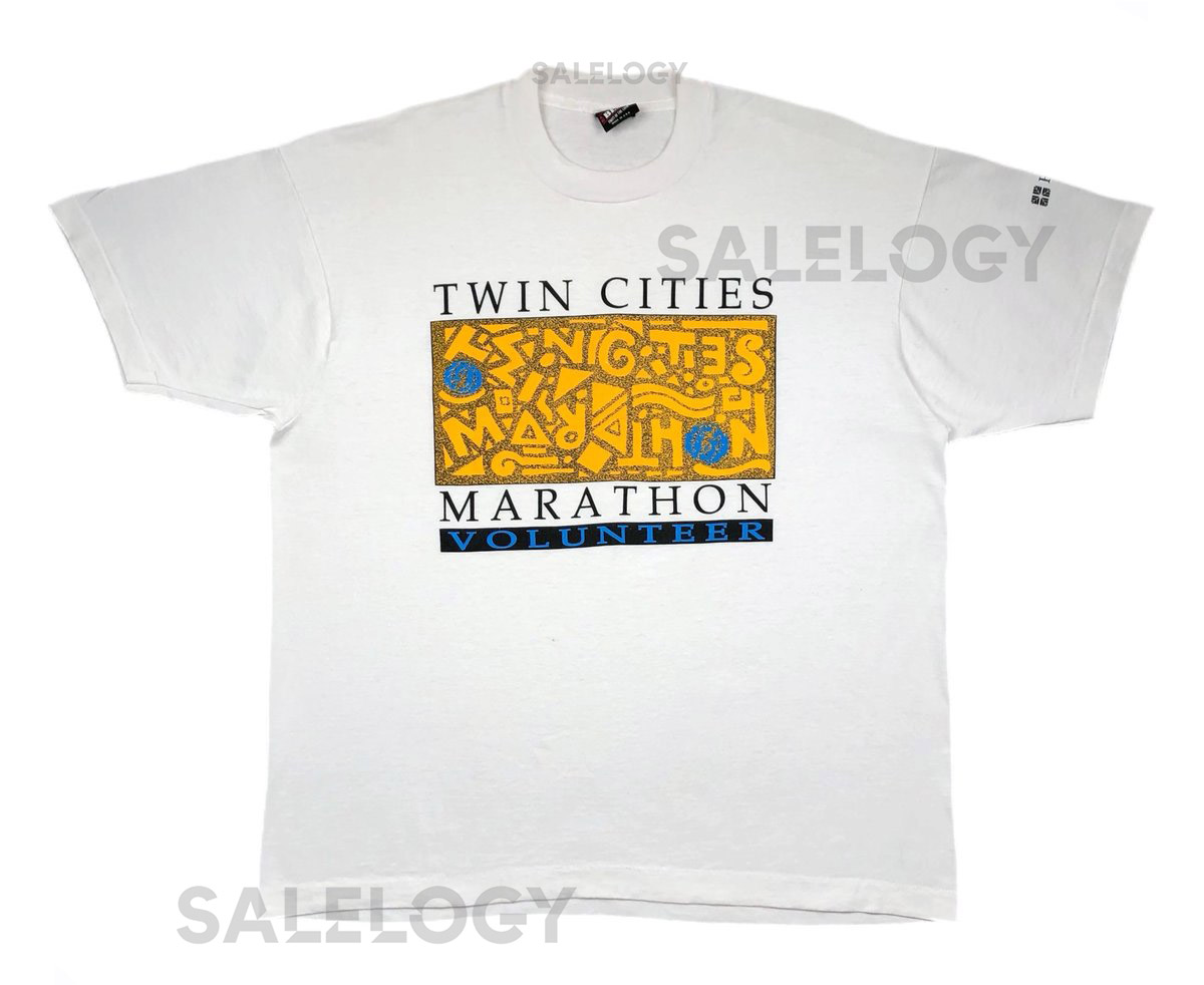 Vintage 80s90s Twin Cities Marathon Volunteer T-Shirt LargeXL_882