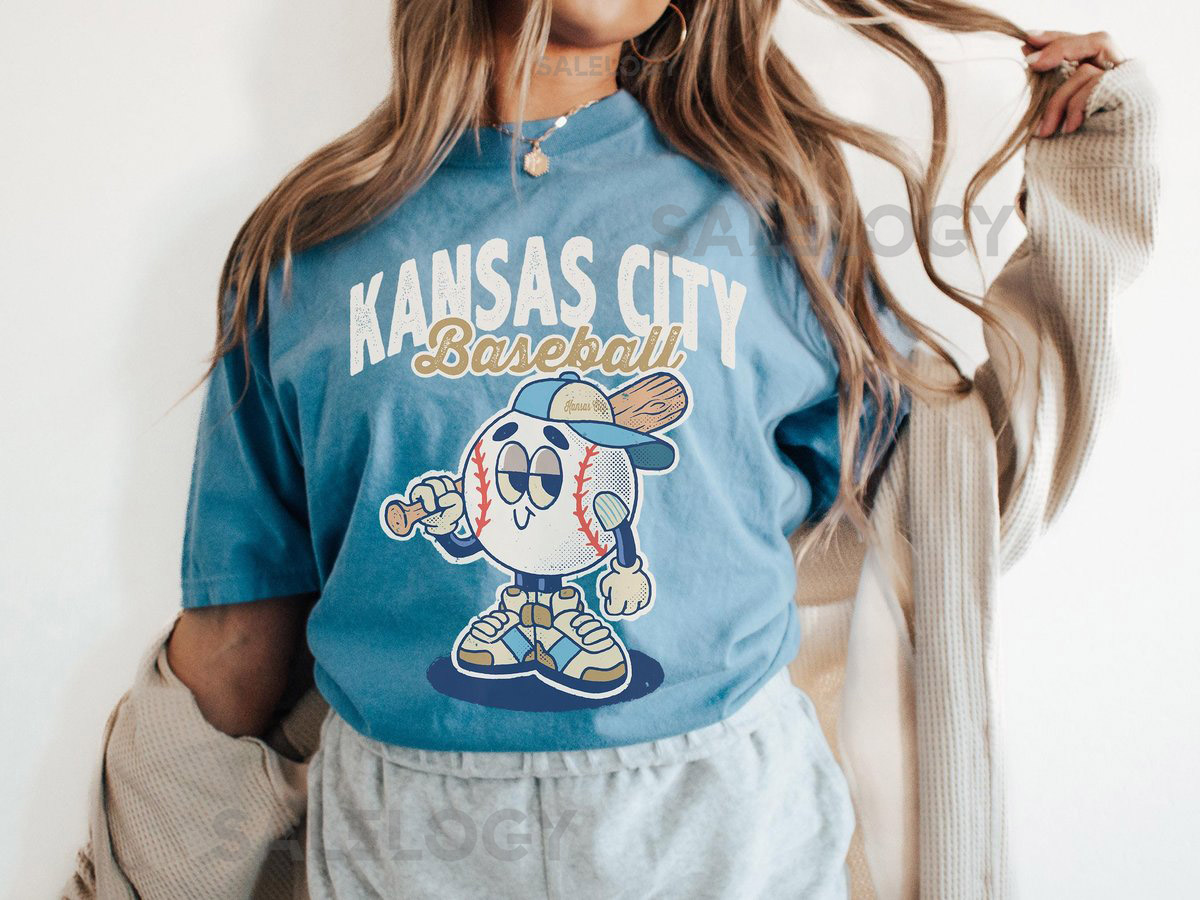 Kansas City Retro Baseball Shirt Vintage Baseball Shirt Retro Character Shirt Girl Baseball Shirt Comfort Colors Mens Baseball Shirt_396