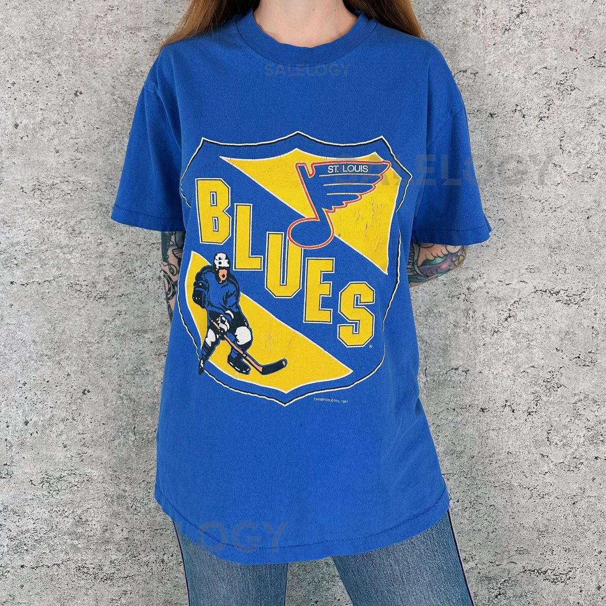 St. Louis Blues NHL Vintage Hockey Team Tee Shirt T Shirt_517