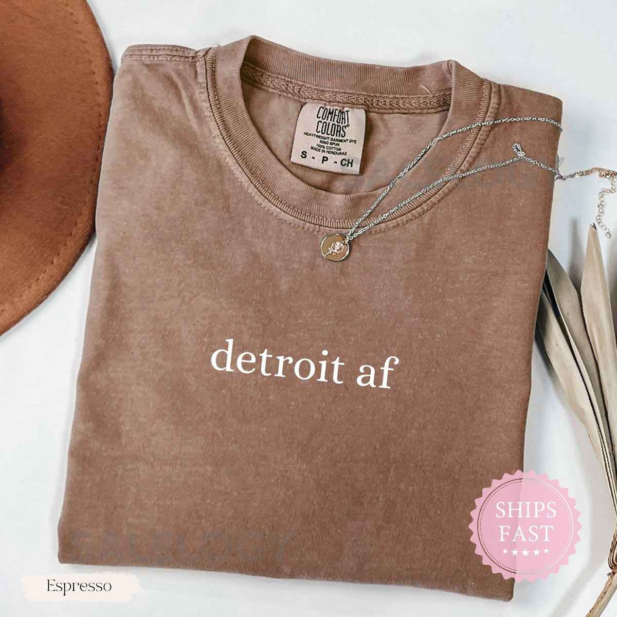 Detroit AF T-Shirt Comfort Colors Michigan Tee_108