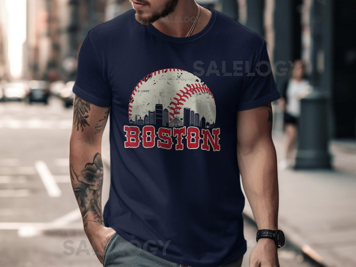 Boston Baseball PNG Vintage Cityscape Sports Graphic Digital Download_152
