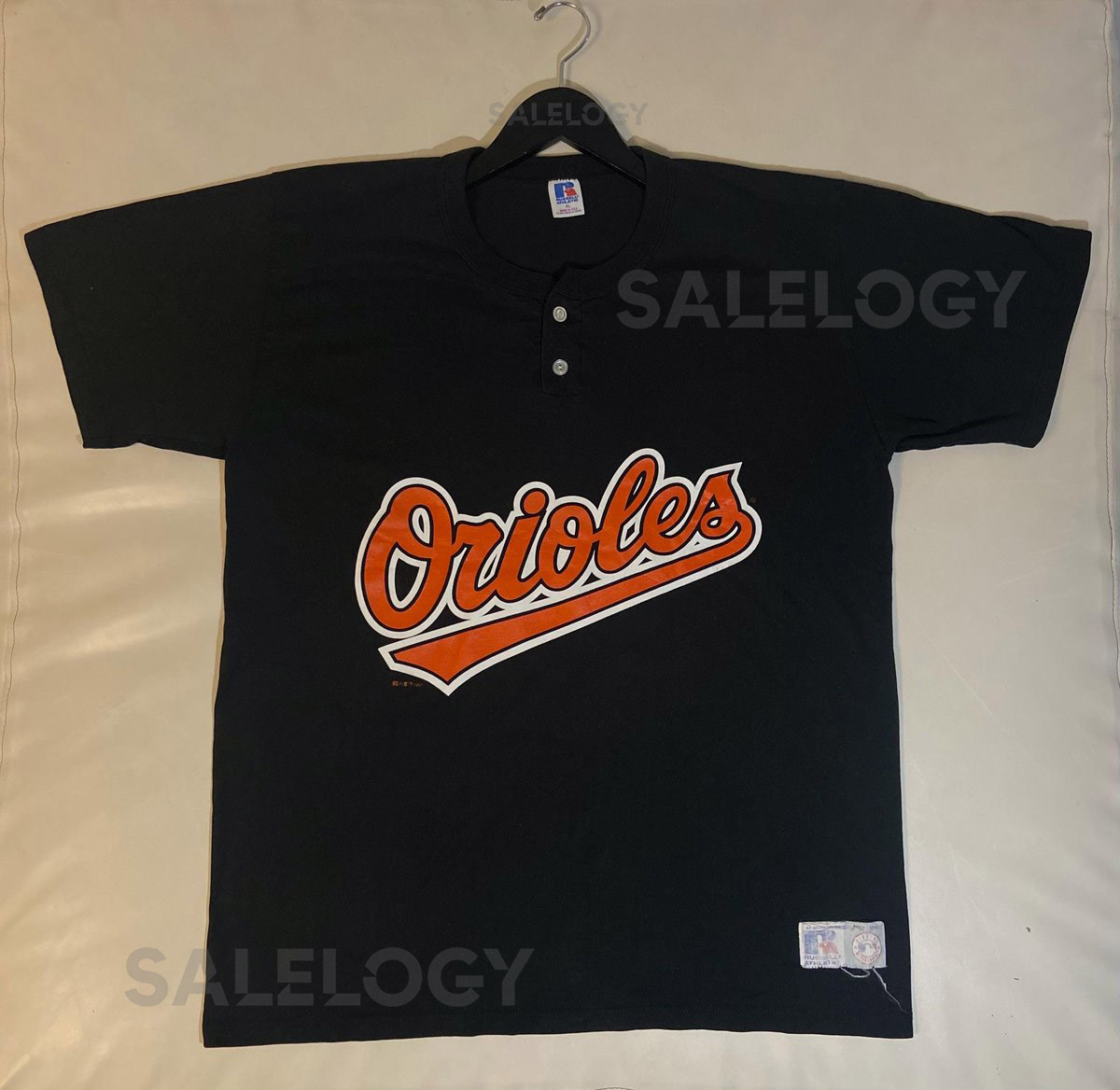 Vintage 90s Baltimore Orioles MLB T-Shirt - Russell Athletic Black Orange Size XL_612