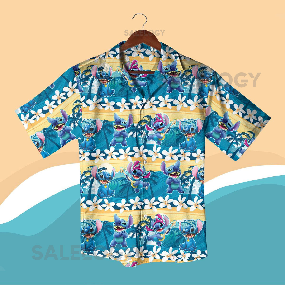 Stitch Hawaiian Summer Vacation Shirt Stitch Lilo Button Up Ohana Mean Family All Over Print Shirt Birthday Gift For Family_265