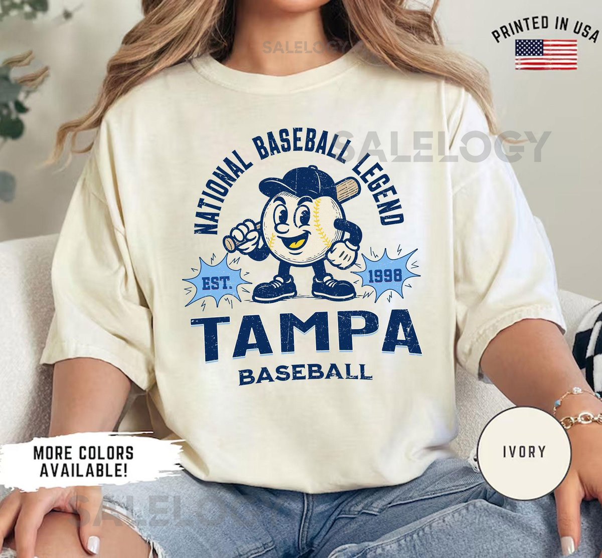 Comfort Colors Tampa Bay Baseball T-ShirtRetro Tampa Bay Baseball ShirtTampa Bay Game Day ShirtTampa Bay Sports ApparelGift fan T-shirt_376