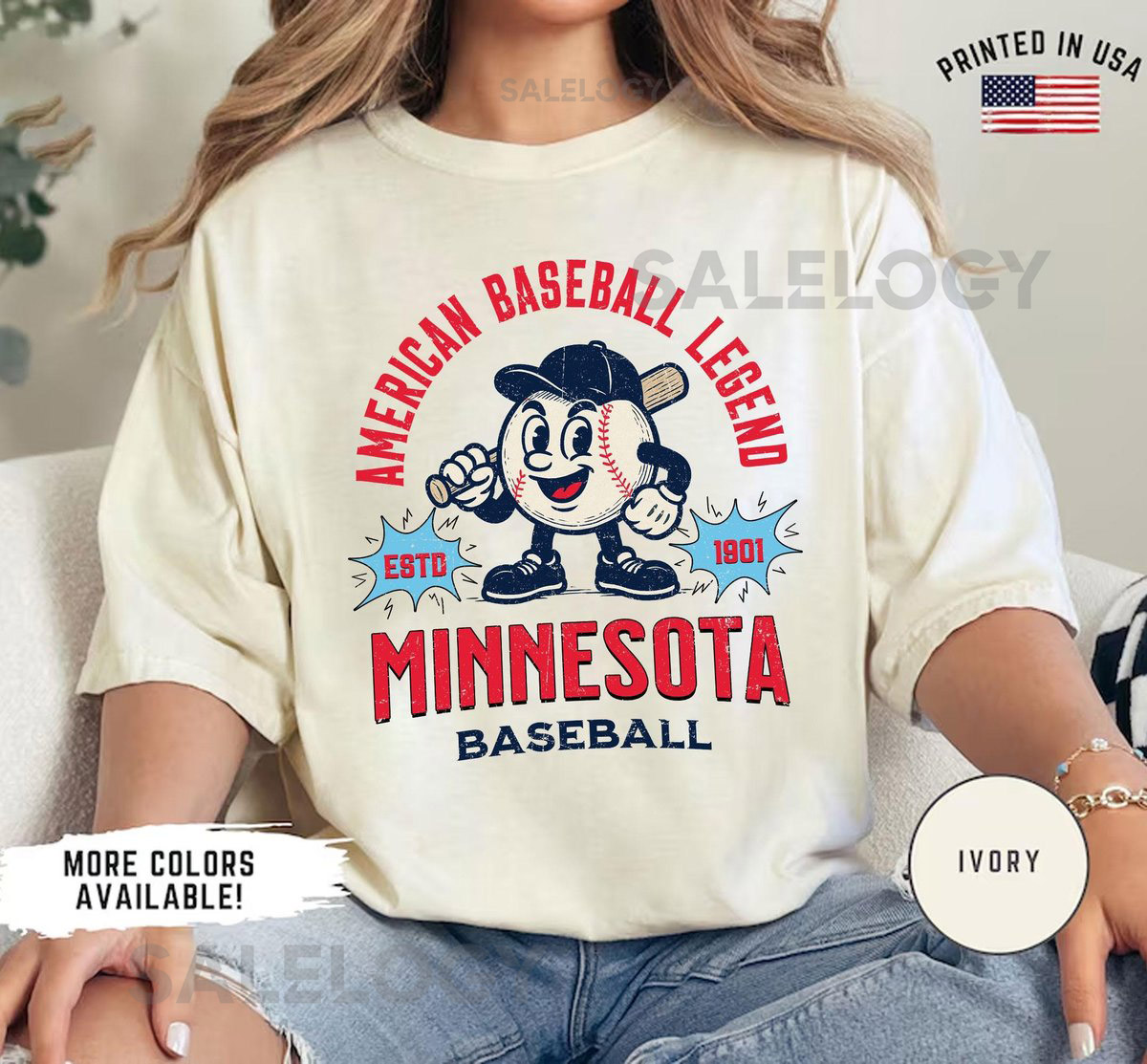 Comfort Colors Minnesota Baseball T-ShirtRetro Minnesota Baseball ShirtMinnesota Game Day ShirtMinnesota Sports ApparelGift fan T-shirt_84