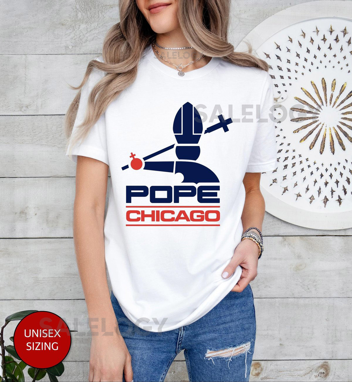 Pope Chicago Unisex T-Shirt Pope Robert Prevost ShirtReligious TeePope Shirt Jesus T-Shirt Gift Christian Graphic Tee White Sox_75