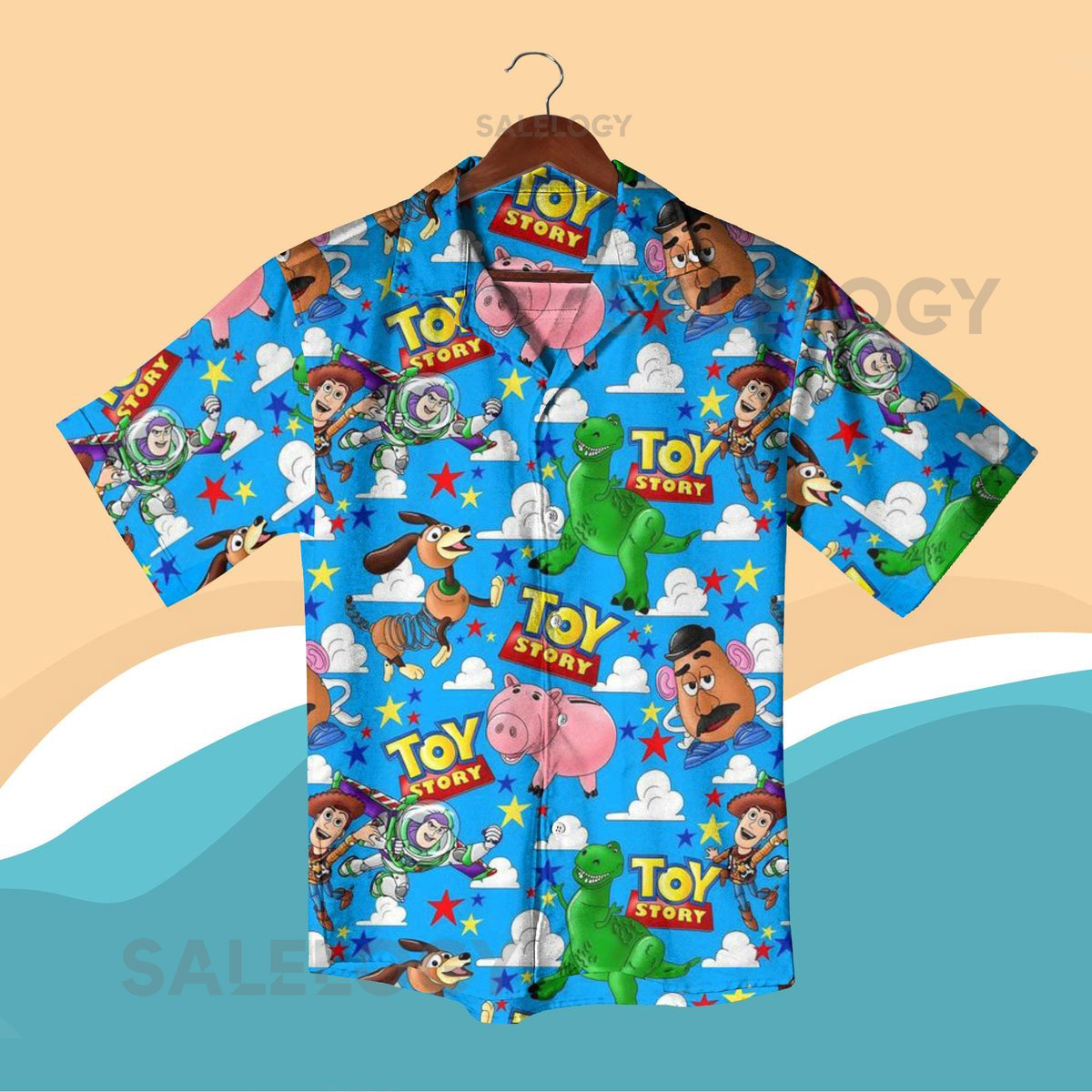 Toy Matching Shirt and Shorts Fun Cartoon Loungewear for Adults Buzz Woody Rex and Friends 3D All Over Print Shirt_279
