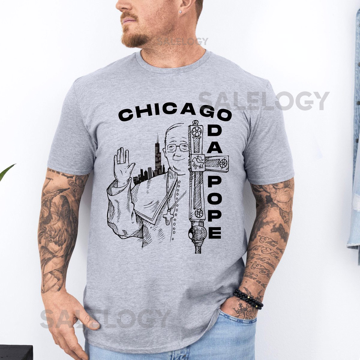 Pope Chicago T-Shirt Pope Robert Prevost Shirt Religious Tee De Pope Shirt Jesus T-Shirt Gift Christian Graphic Tee Gift for Chicagoans_74