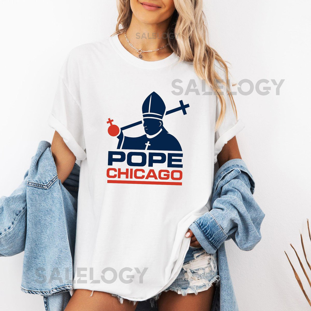 Pope Chicago Graphic Tee - Comfort Colors Unisex T-Shirt_72
