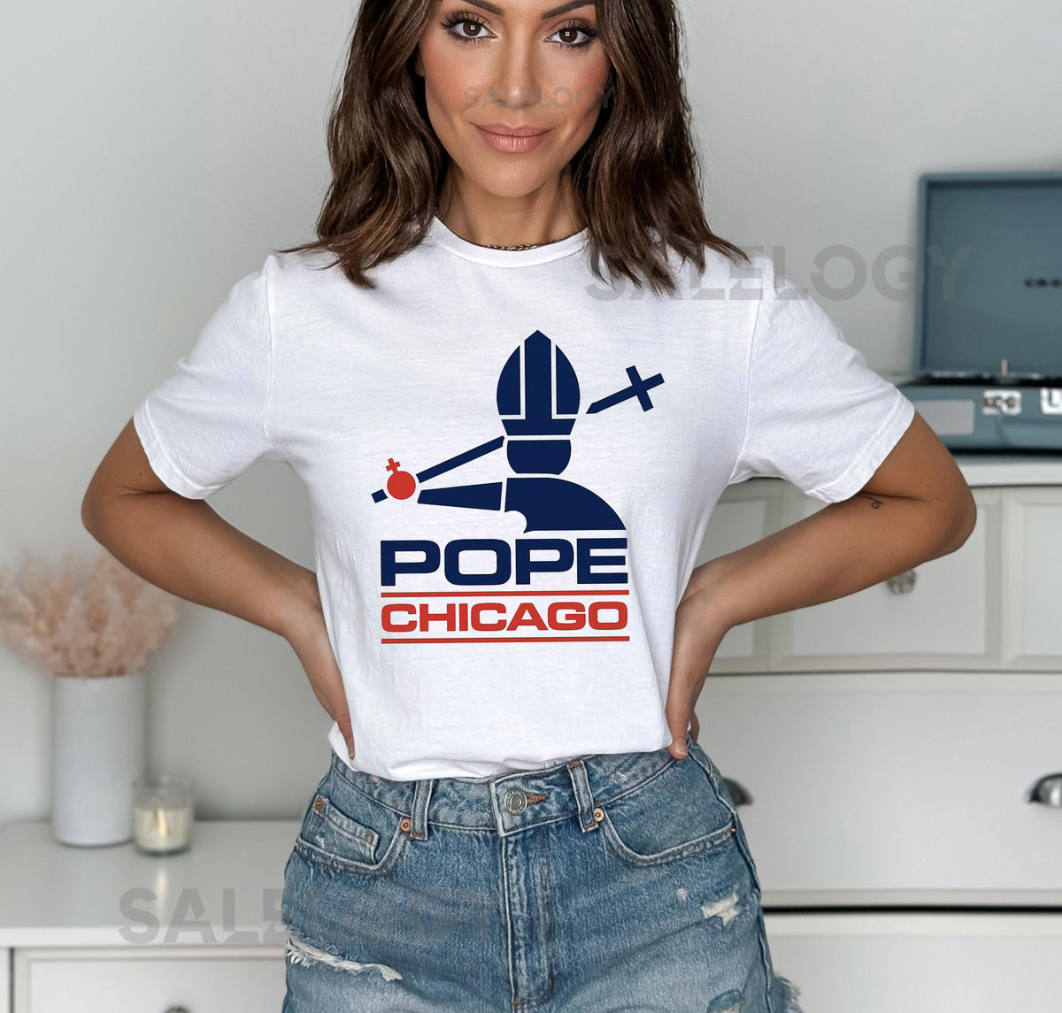 Pope Chicago Shirt Robert Prevost T-Shirt Catholic Graphic Tee Religious Pope Shirt Christian Gift Tee Jesus Sox Unisex T-Shirt_73