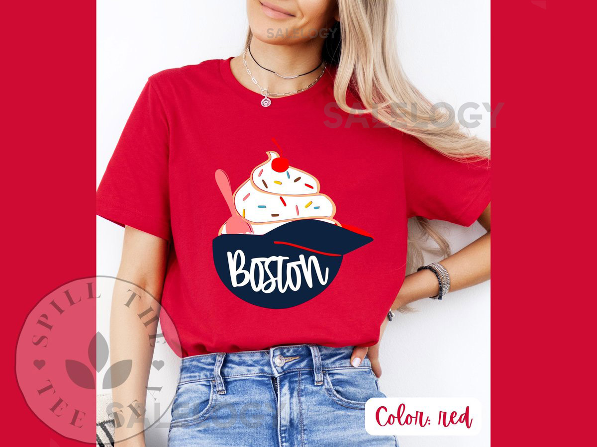 Boston Baseball TShirt for Women - Sox Fan Shirt New England Style Tee Womens Boston Sox Baseball Gift_163