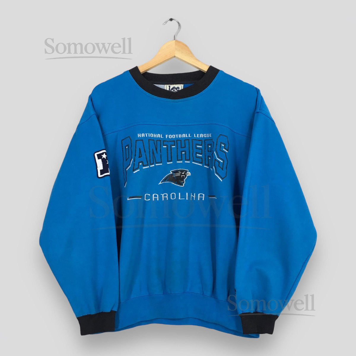 Vintage 90s Carolina Panthers NFL Football Sweatshirt Medium Carolina Panthers American Football Sweater Panthers NFL Blue Pullover Size M_927