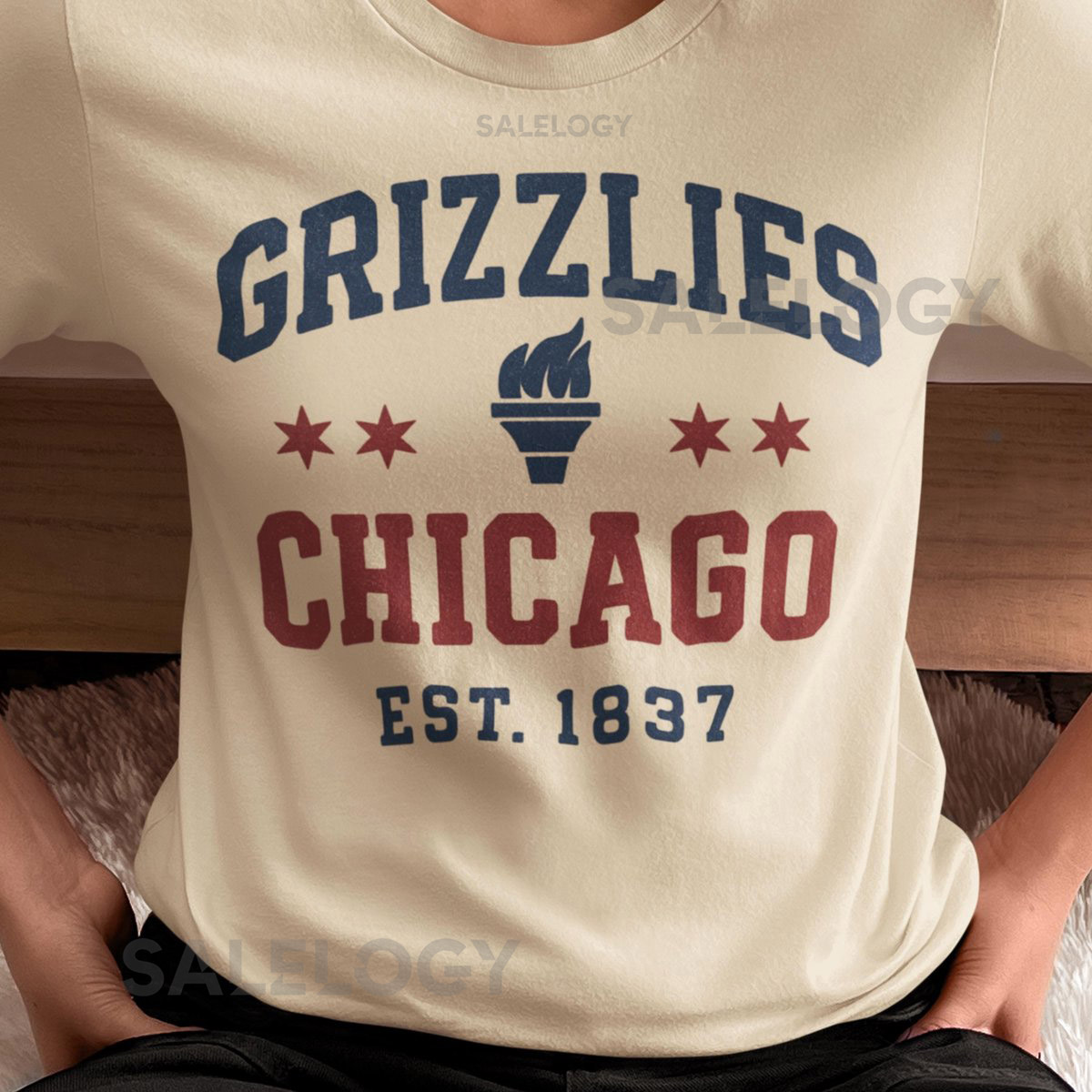 Vintage 90s Chicago Baseball T-Shirt Grizzlies Illinois Team Tee_426