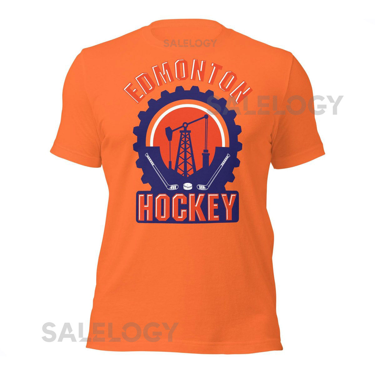 Edmonton Hockey Crew Neck Vintage T-Shirt Edmonton Gift Sports Apparel Unisex_132