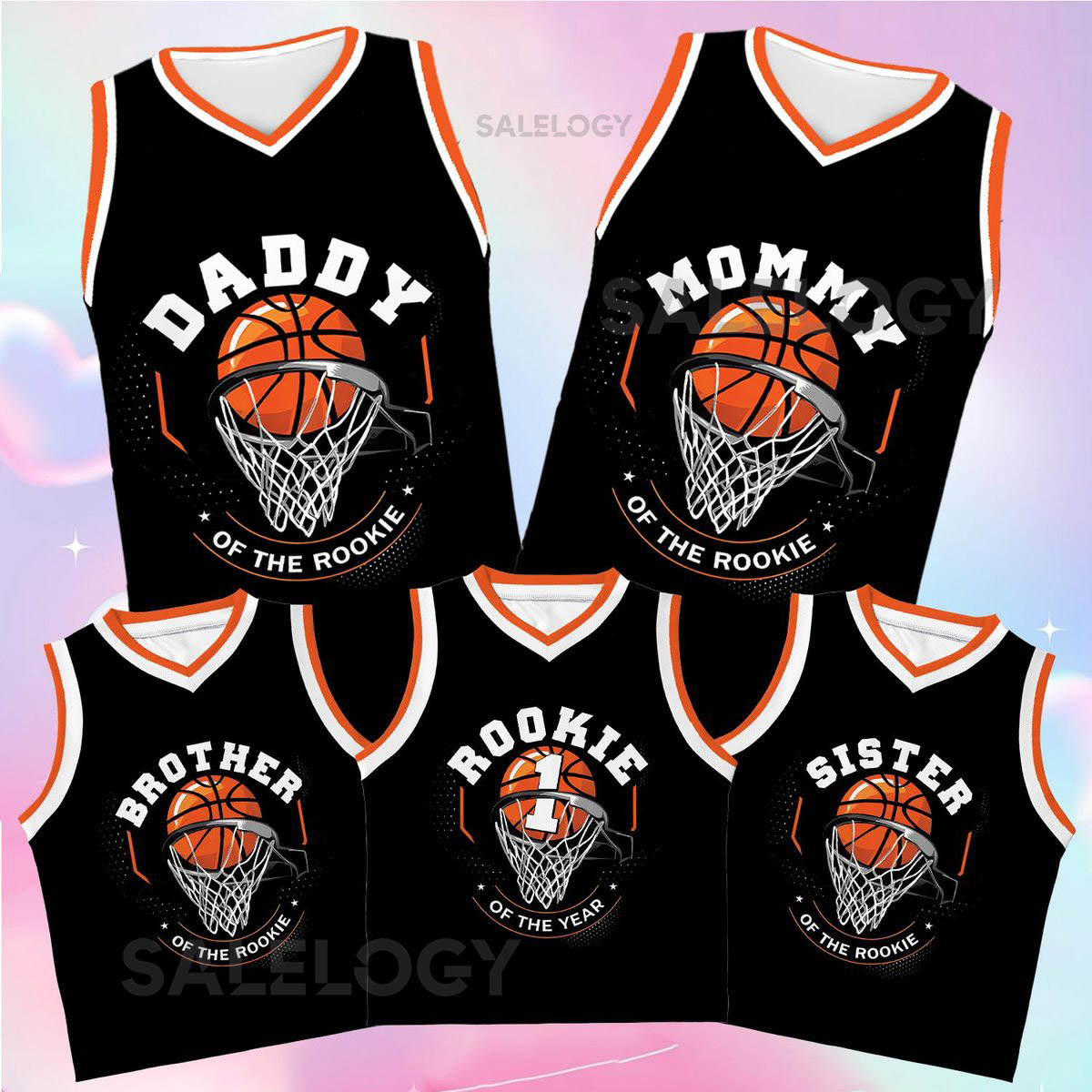 Custom Daddy Mommy Of Rookie Basketball Jersey Personalized Rookie Of The Year Kid Basketball Jersey Game Day Outfit Kids Birthday Jersey_162