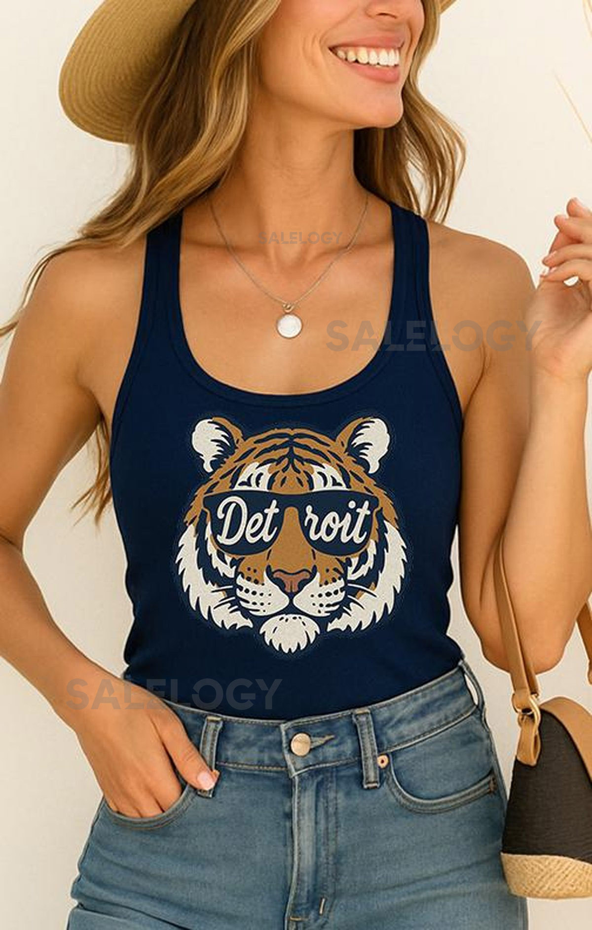 Vintage Detroit Baseball Tank Top Retro Tigers Fan Apparel_891