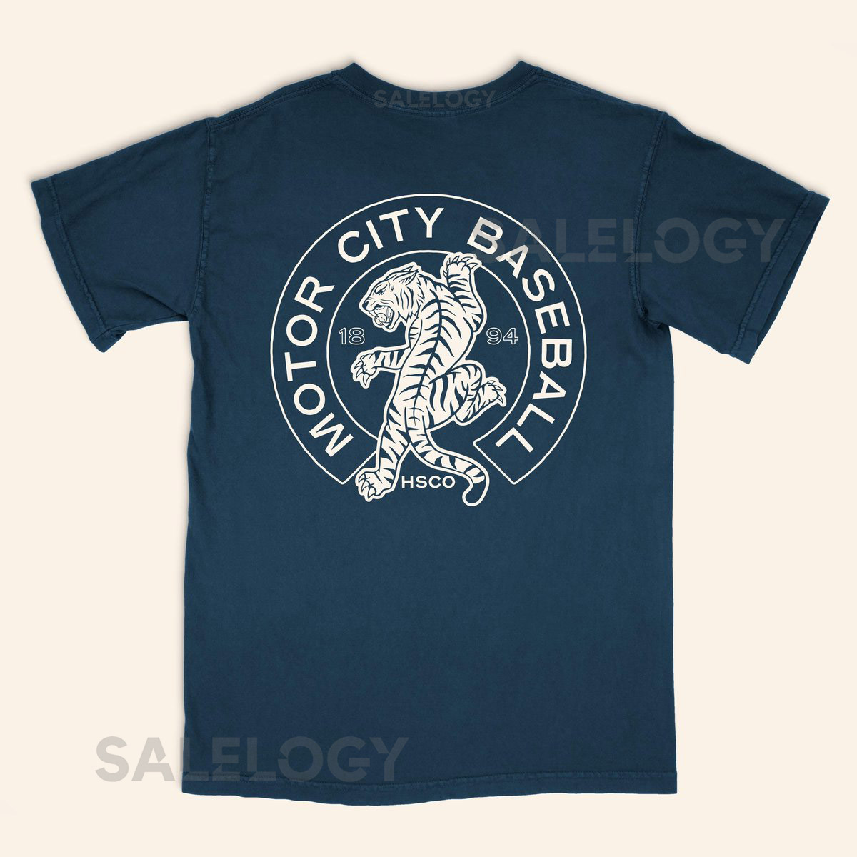 Motor City Baseball Tigers T-Shirt Comfort Colors Vintage Graphic Tee_670