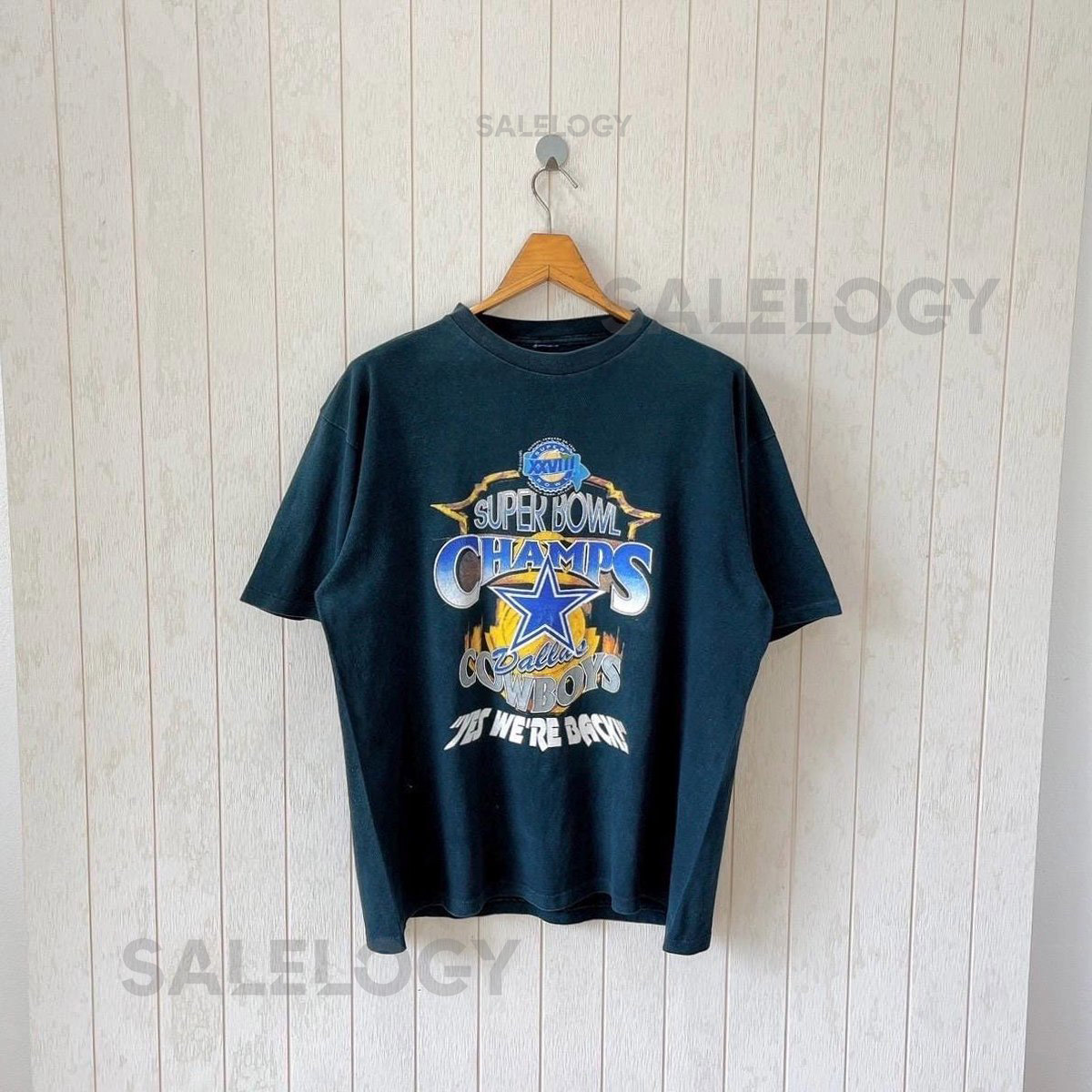 Vintage 90s Dallas Cowboys Super Bowl T-Shirt Size L_500