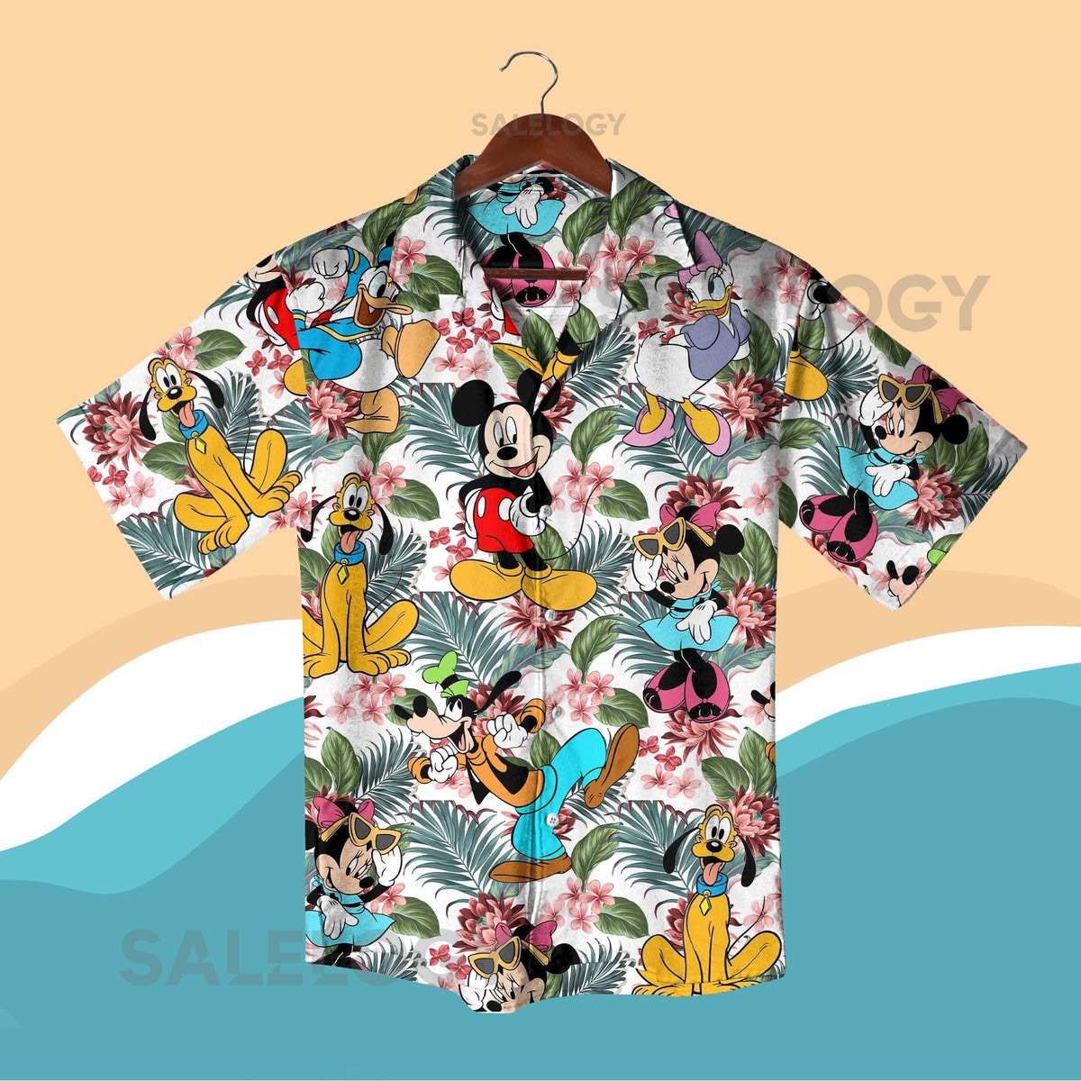 Mickey and Friends Hawaiian Shirt Hawaiian Shirt 4th of July Shirt Trip Vacation Shirt Minnie Mouse Summer Hawaiian Summer Gift_131