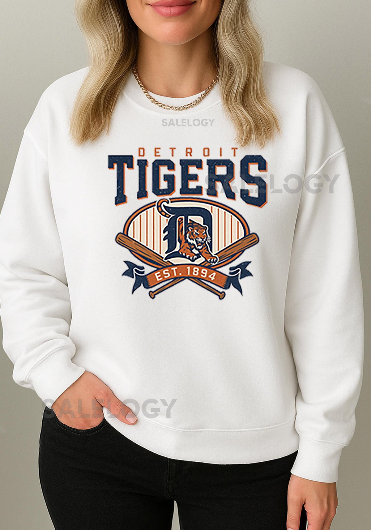 Detroit Sweatshirt - Detroit Tigers - Detroit Michigan Shirt - Detroit Long Sleeve Crewneck - Unisex Sweatshirt_224