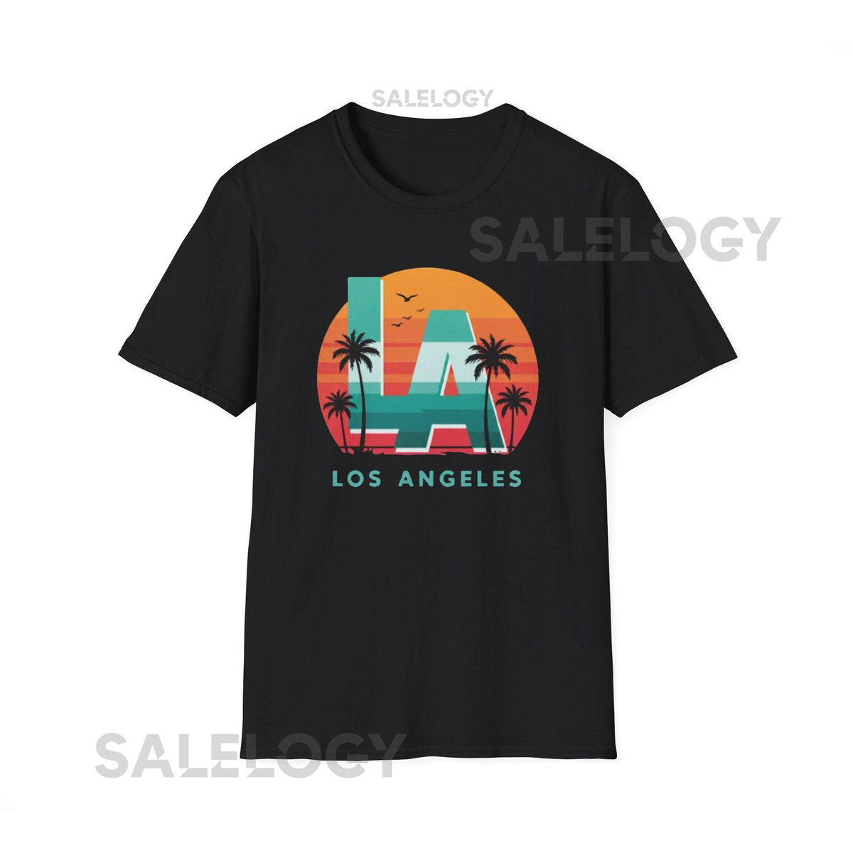 LA T-Shirt Los Angeles California Tee Souvenir Graphic Top Unisex Softstyle T-Shirt Vintage Retro Style Shirt Travel Gift for HimHer_252