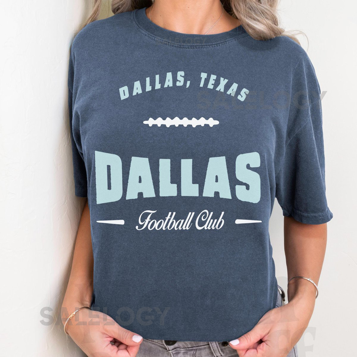 Dallas Football T-Shirt Retro Unisex Navy Silver Game Day Shirt Cute Vintage Dallas Texas Football Jersey Graphic Tee Memorabilia_250