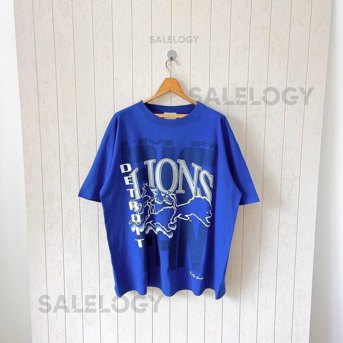 Vintage 90s Detroit Lions T-Shirt NFL Football Tee Size XL_696