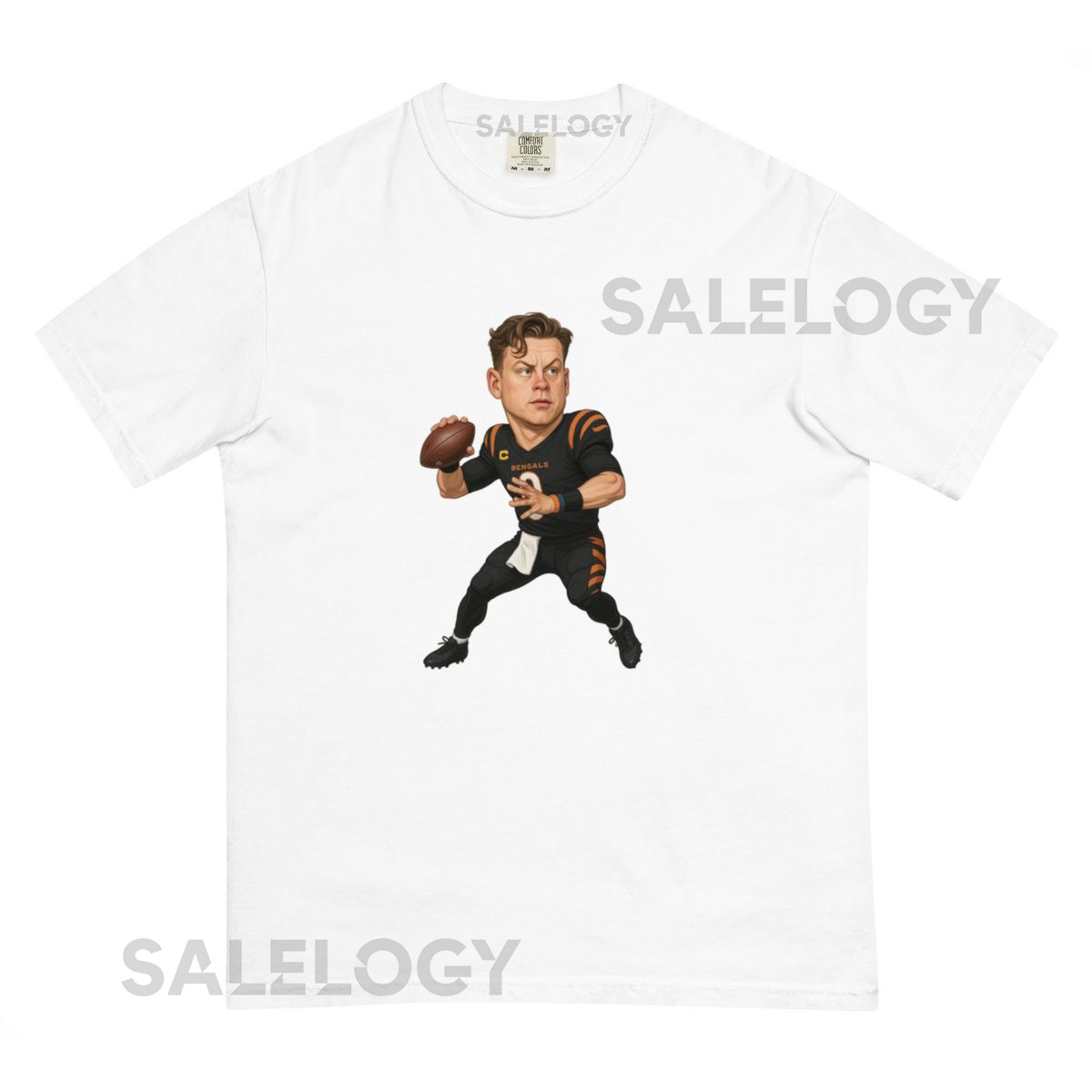 Cincinnati Bengals Joe Burrow Unisex garment-dyed heavyweight t-shirt_496