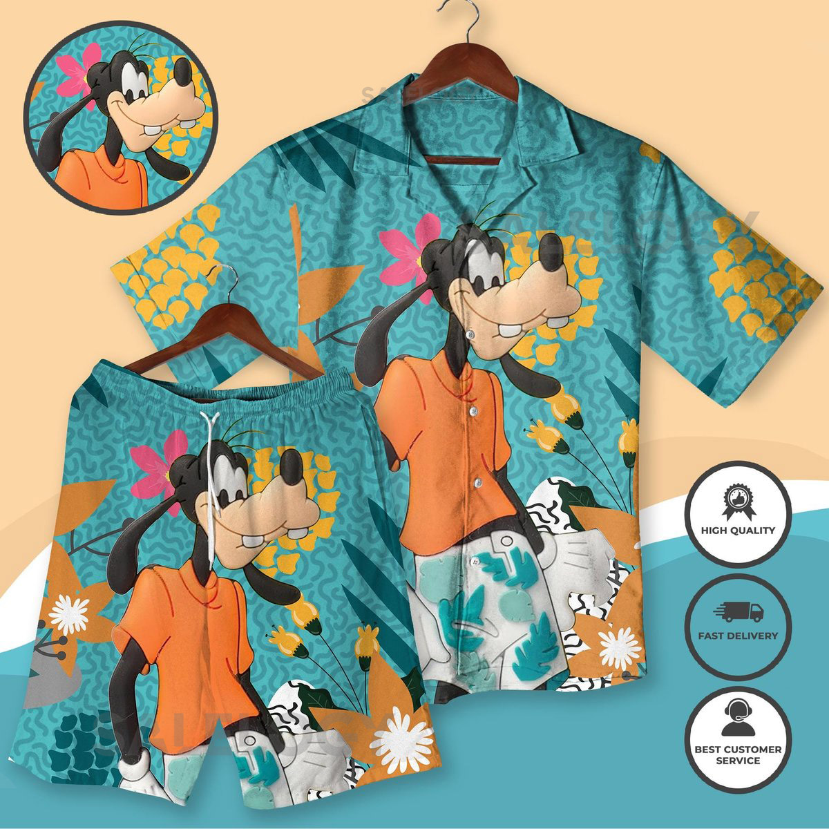 Goofy Dog Hawaiian Shirt Goofy Movie Button Up Shirt Holiday Dog Hawaiian Shirt Goofy Cartoon Movie 3D All Over Print Shirt_84
