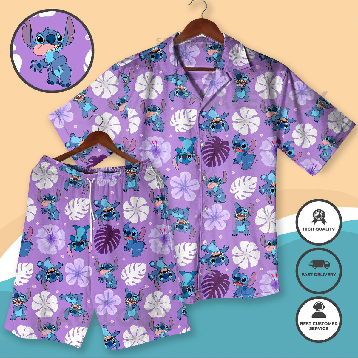 Stitch button down shirt tropical Stitch hawaiian style vacation shirt for family matching Stitch Shirt Cute Stitch Shirt_261
