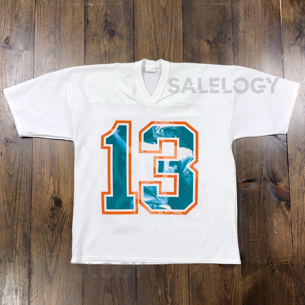 Vintage 1996 Miami Dolphins Dan Marino 13 NFL American Football Jersey made in USA tag size Large see measurements_598