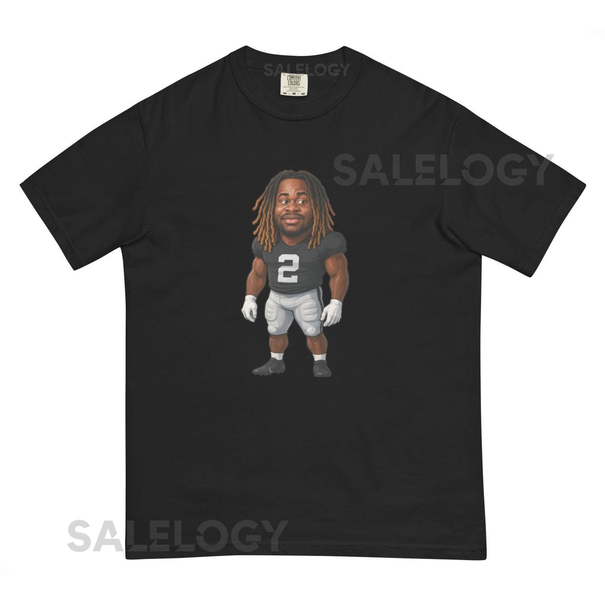 Las Vegas Raiders Ashton Jeanty Unisex garment-dyed heavyweight t-shirt_474