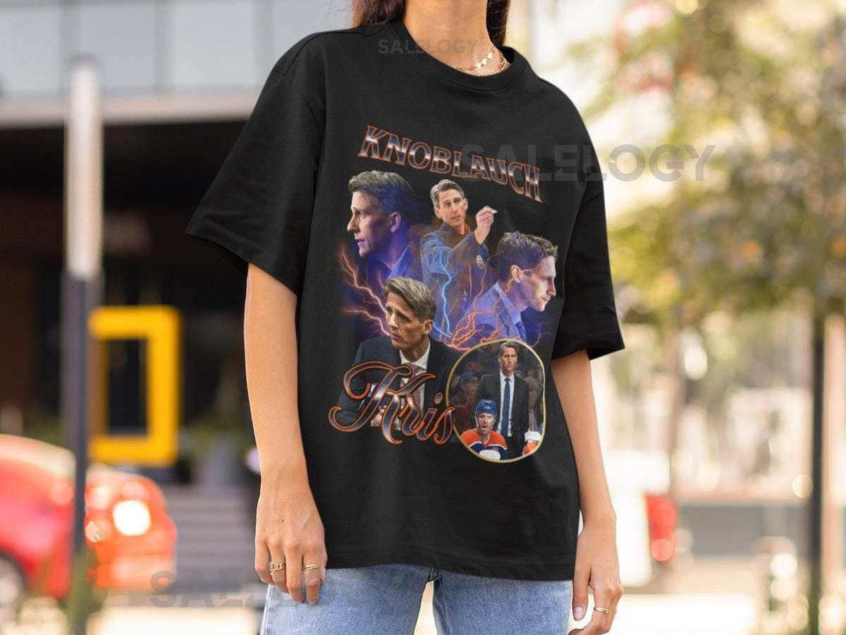 Kris Knoblauch Shirt Vintage 90s Edmonton Oilers NHL Fan Hockey Design Retro Bootleg Gift Classic Graphic Tee Unisex T-Shirt Limited Edition_241