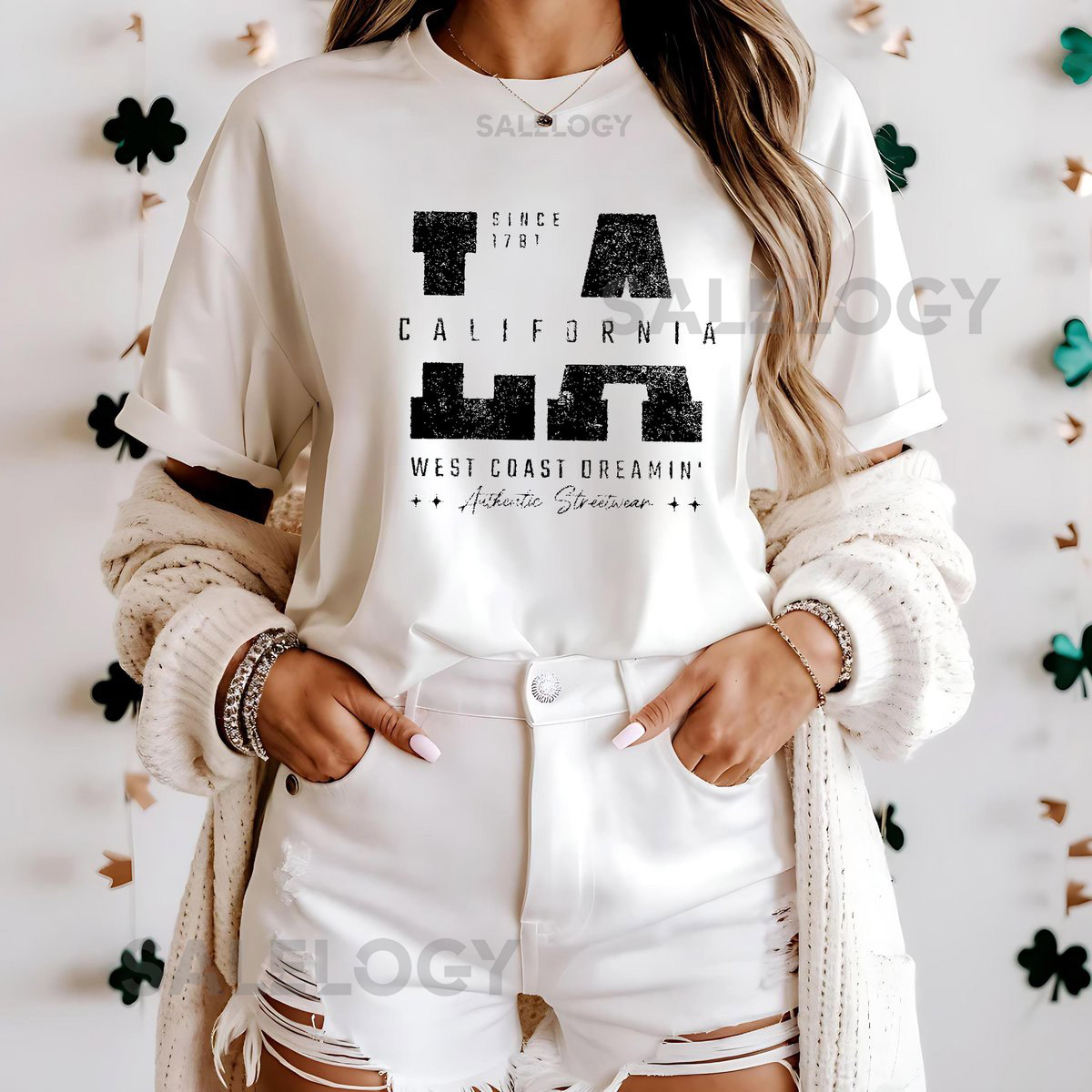 Los Angeles T-Shirt Comfort Colors Oversized Minimalist Tee_314