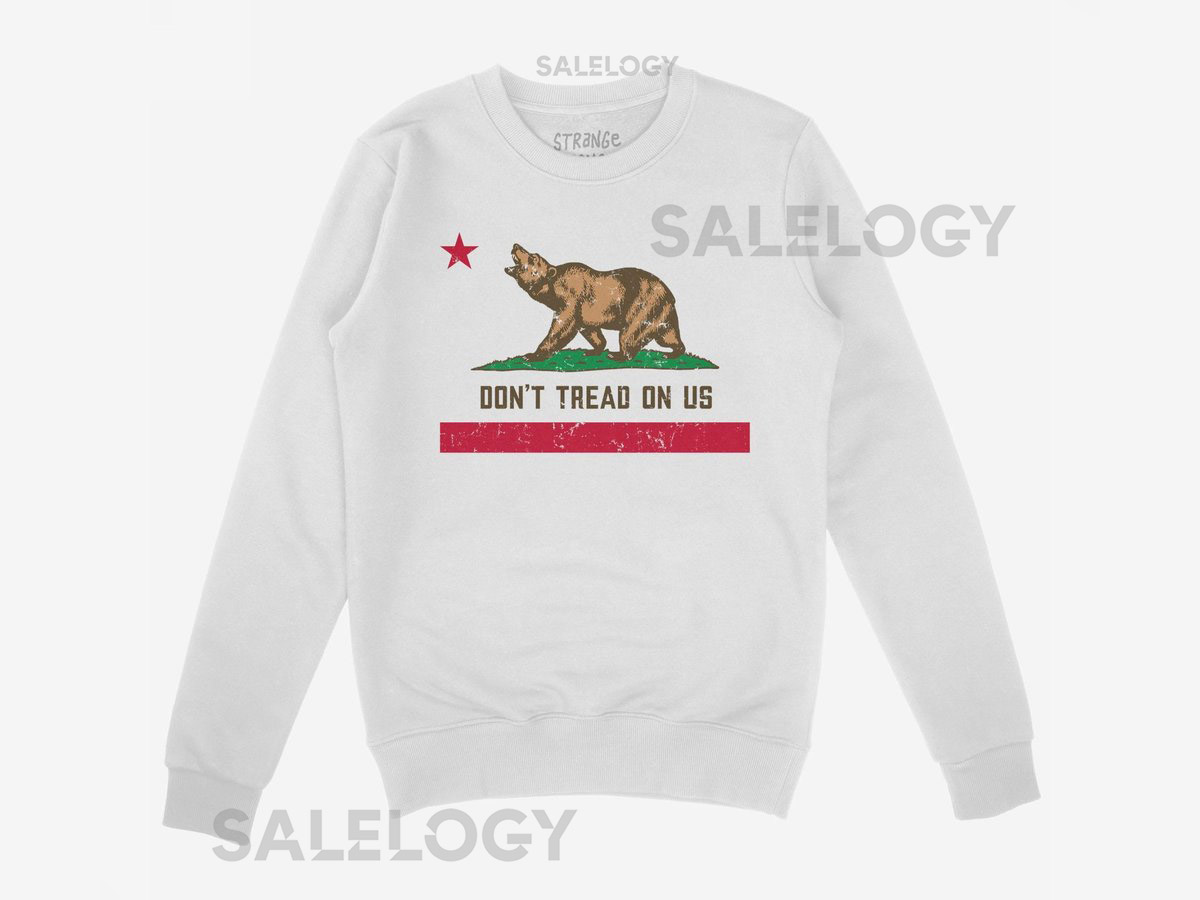 California Gadsden Flag Sweatshirt Dont Tread on Us Crewneck Midweight Protest Pullover California Republic Cali Pride Top_33
