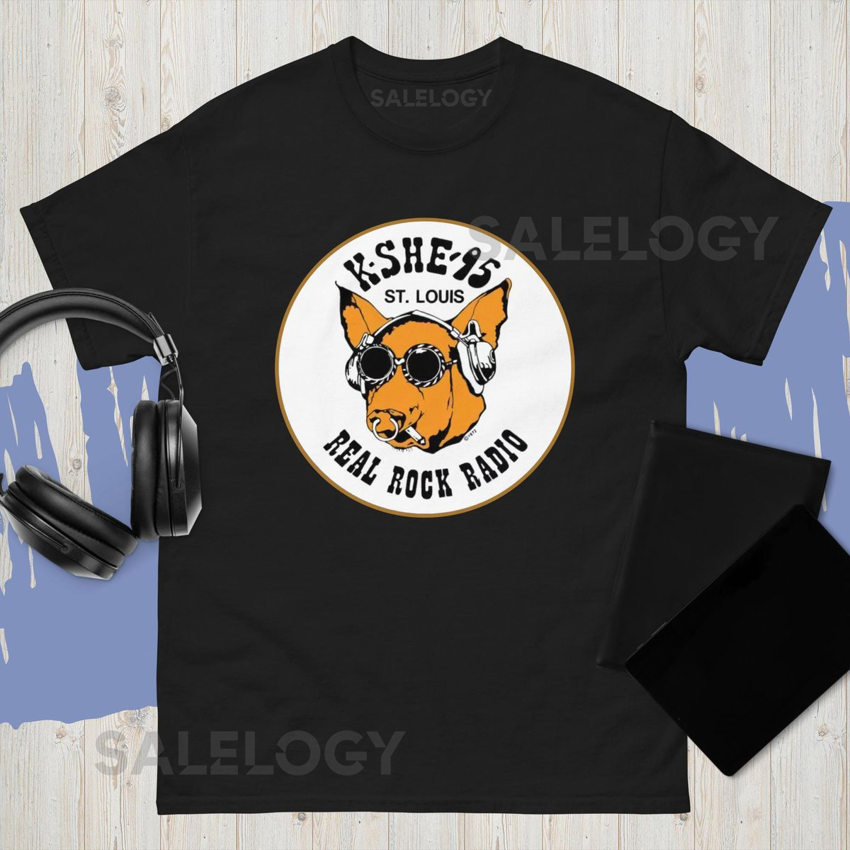 New Rare Nice Kshe 95 St Louis Real Rock Radio 2019 Usa Mens Tshirt_358