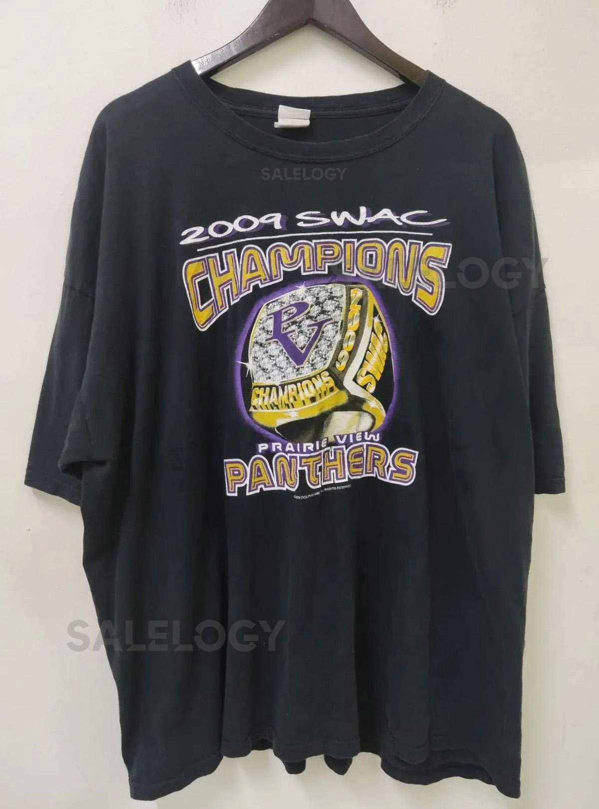 Vintage Swac Champions Panthers Prairie View T-shirt Championship Ring College Football Sports Size 3XL_1119