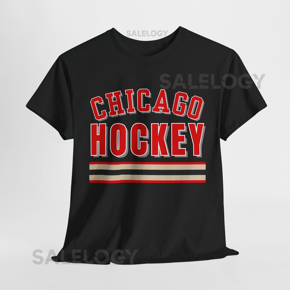 Vintage Chicago Hockey T-Shirt Retro Sports Fan Tee_457