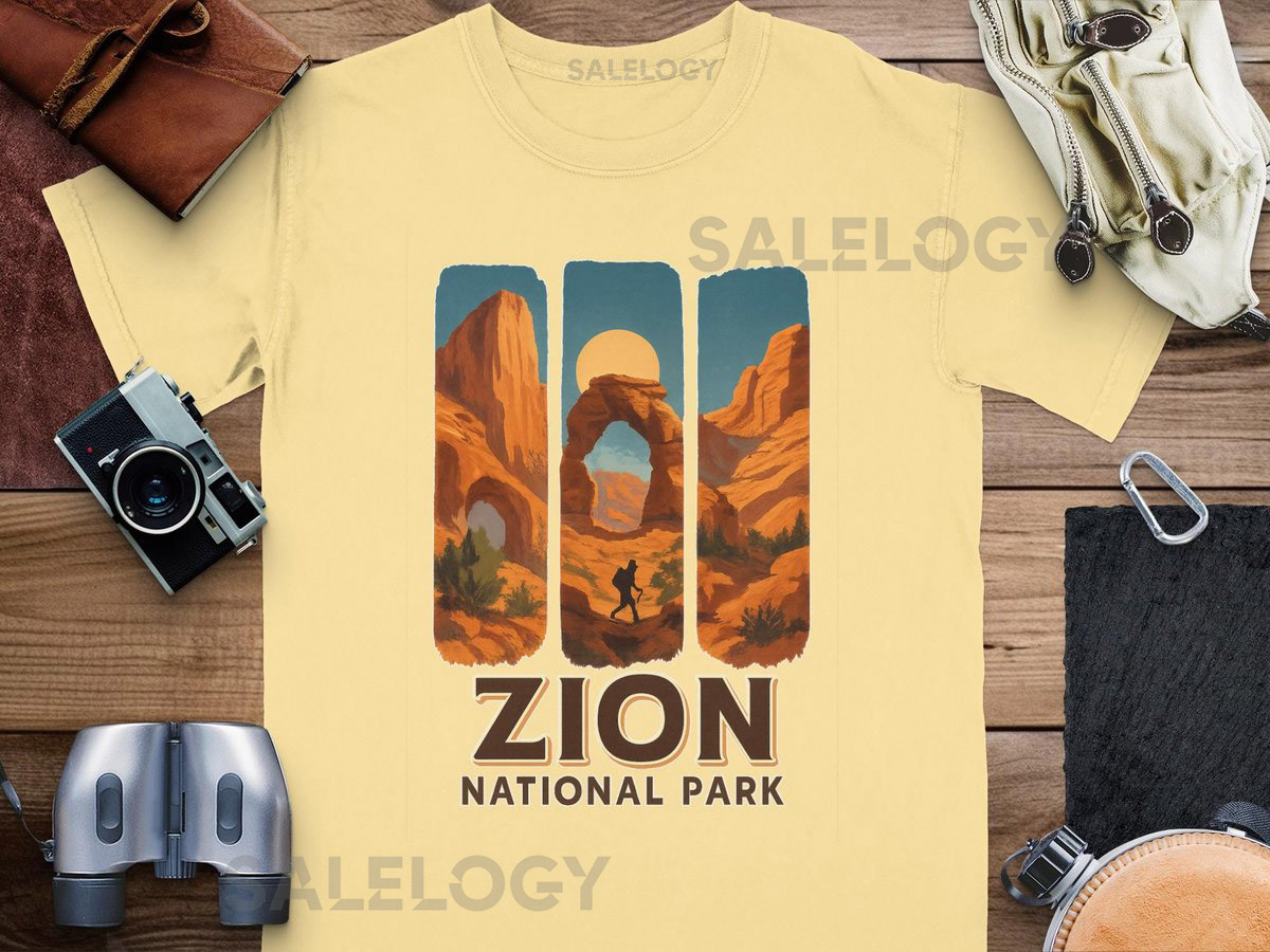 Zion National Park T Shirt Comfort Colors Utah Travel Tee_834