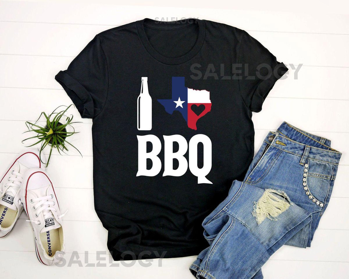 I Love BBQ Texas Shirt Texas BBQ Shirt Barbecue Brisket Shirt Dallas Houston Gift Barbeque Shirt BBQ Lover Shirt Barbeque Chef_425