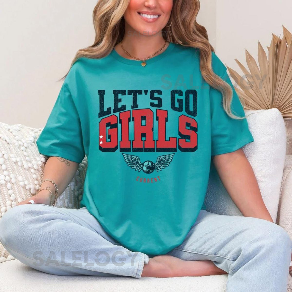 Let's Go Girls KC Current Shirt Kansas City Soccer Crewneck_542
