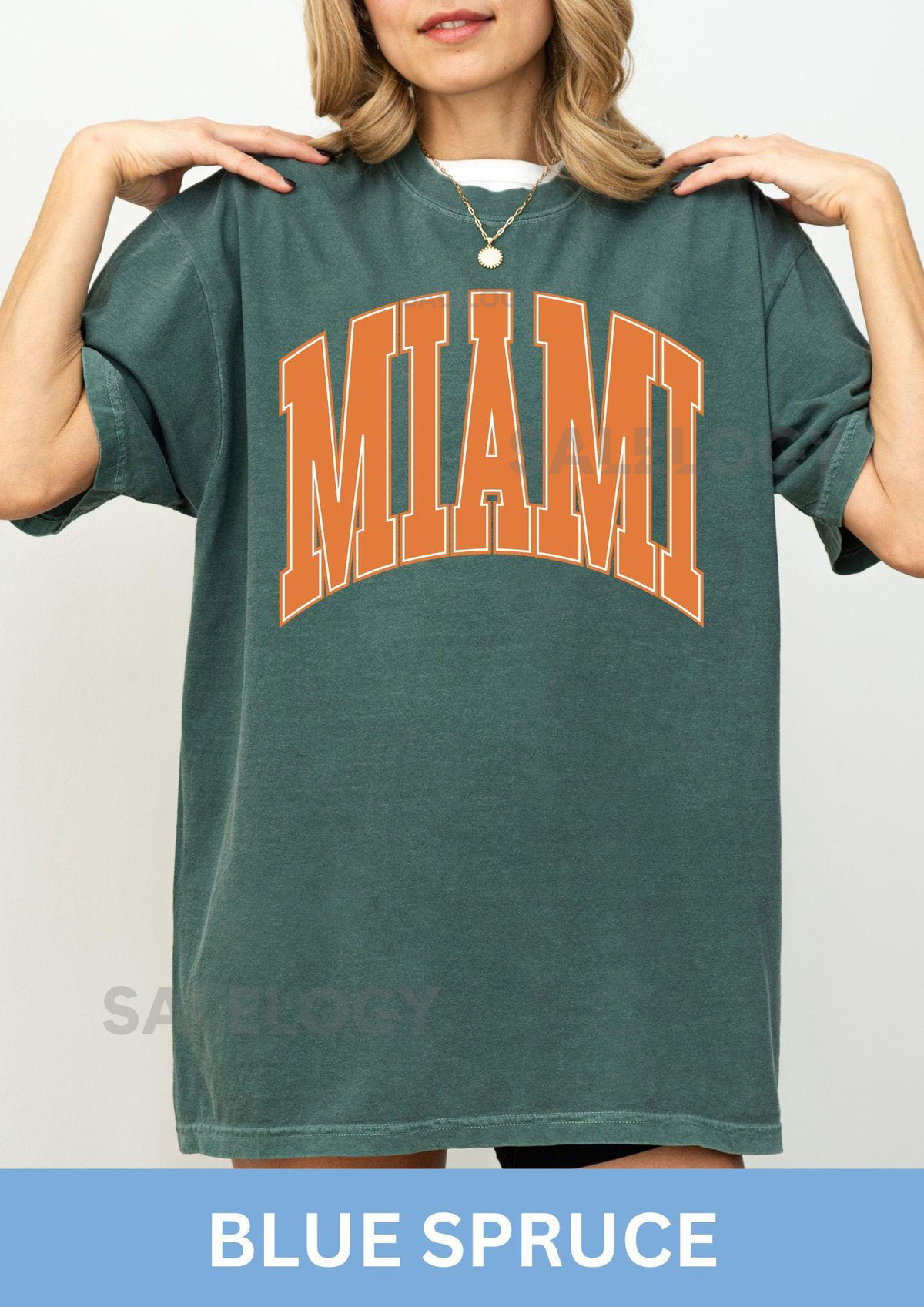 Miami Comfort Colors Shirt Vintage Varsity Letter Game Day Tee_406